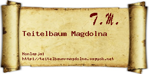 Teitelbaum Magdolna névjegykártya