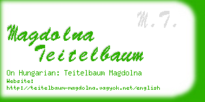 magdolna teitelbaum business card